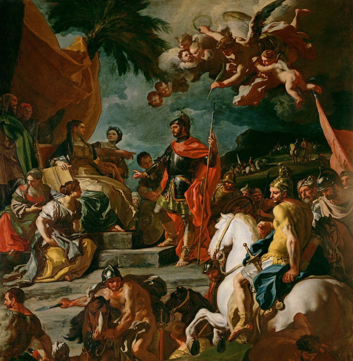 Barak og Deborah (detalj av 67670) av Francesco Solimena