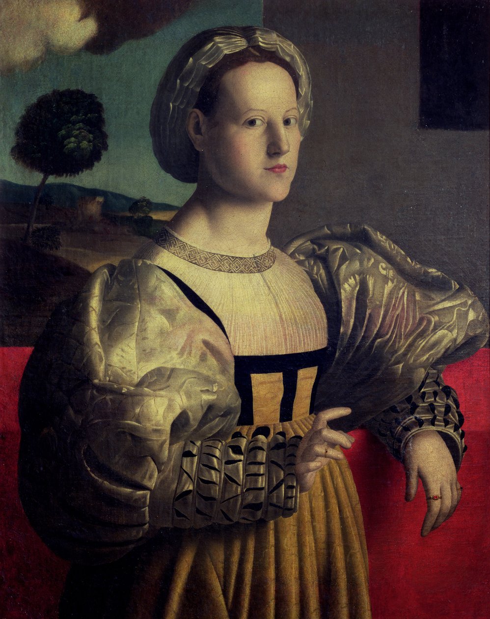 Portrett av en dame av Francesco Ubertini Verdi Bachiacca