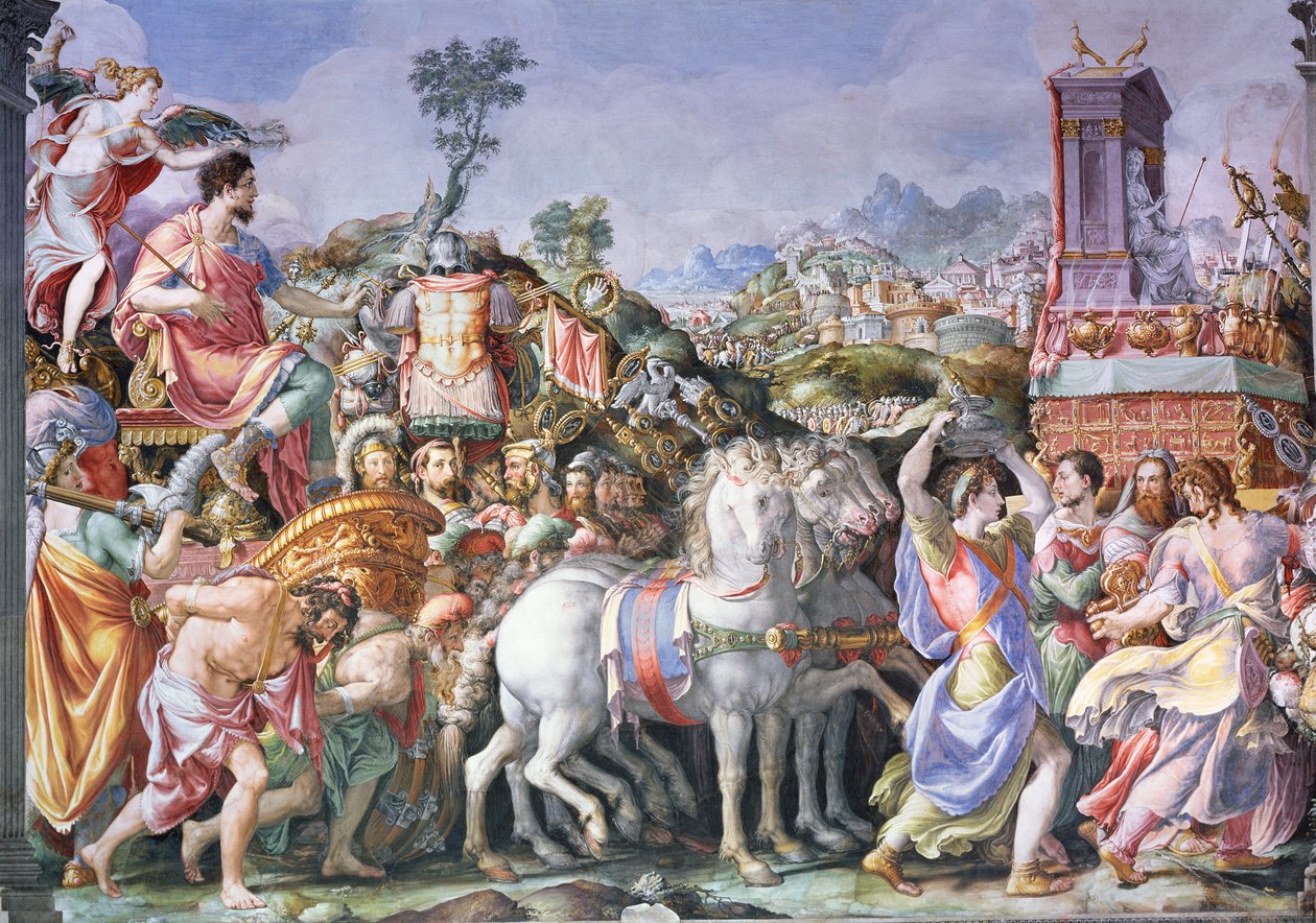 Triumfen til Marcus Furius Camillus (447–365 f.Kr.), fra Sala dell