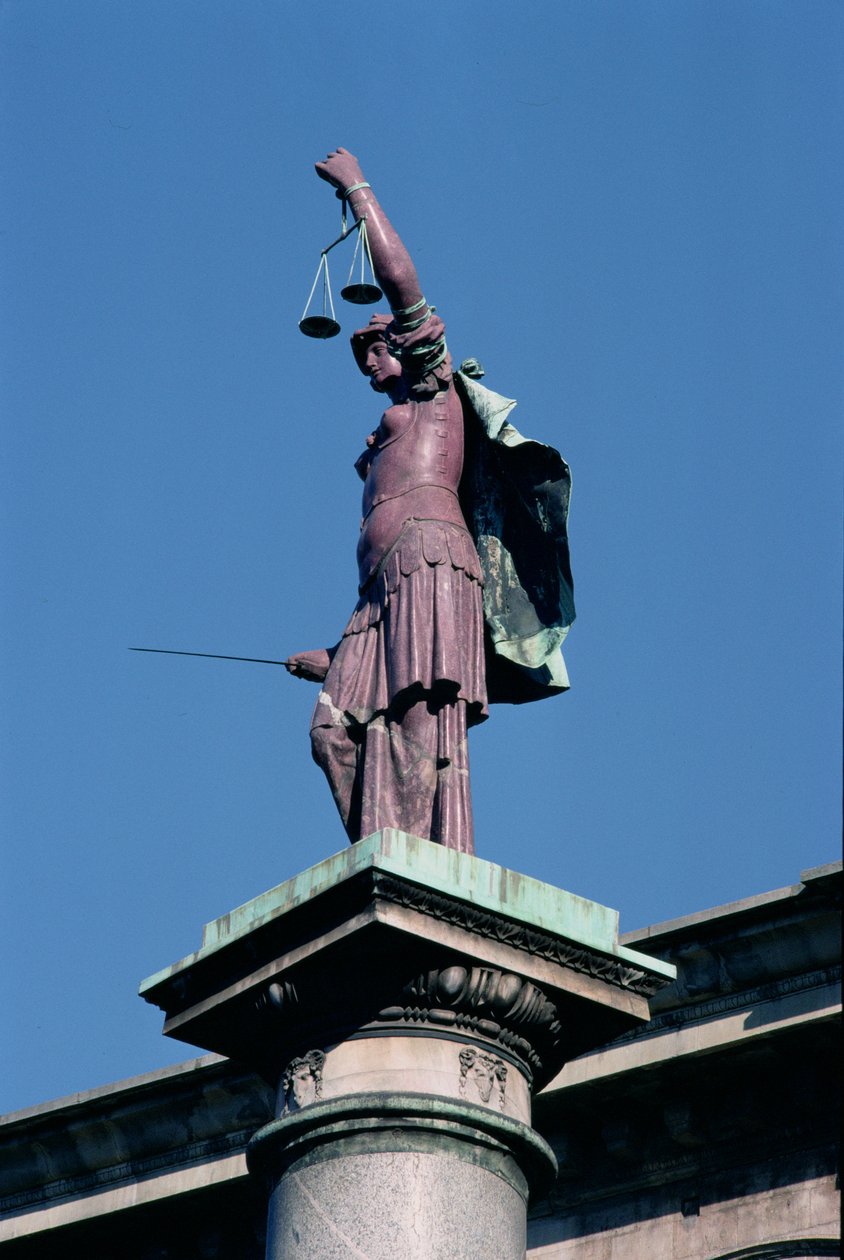 The Column of Justice, 1581 (porfyr og bronse) av Francesco del Tadda
