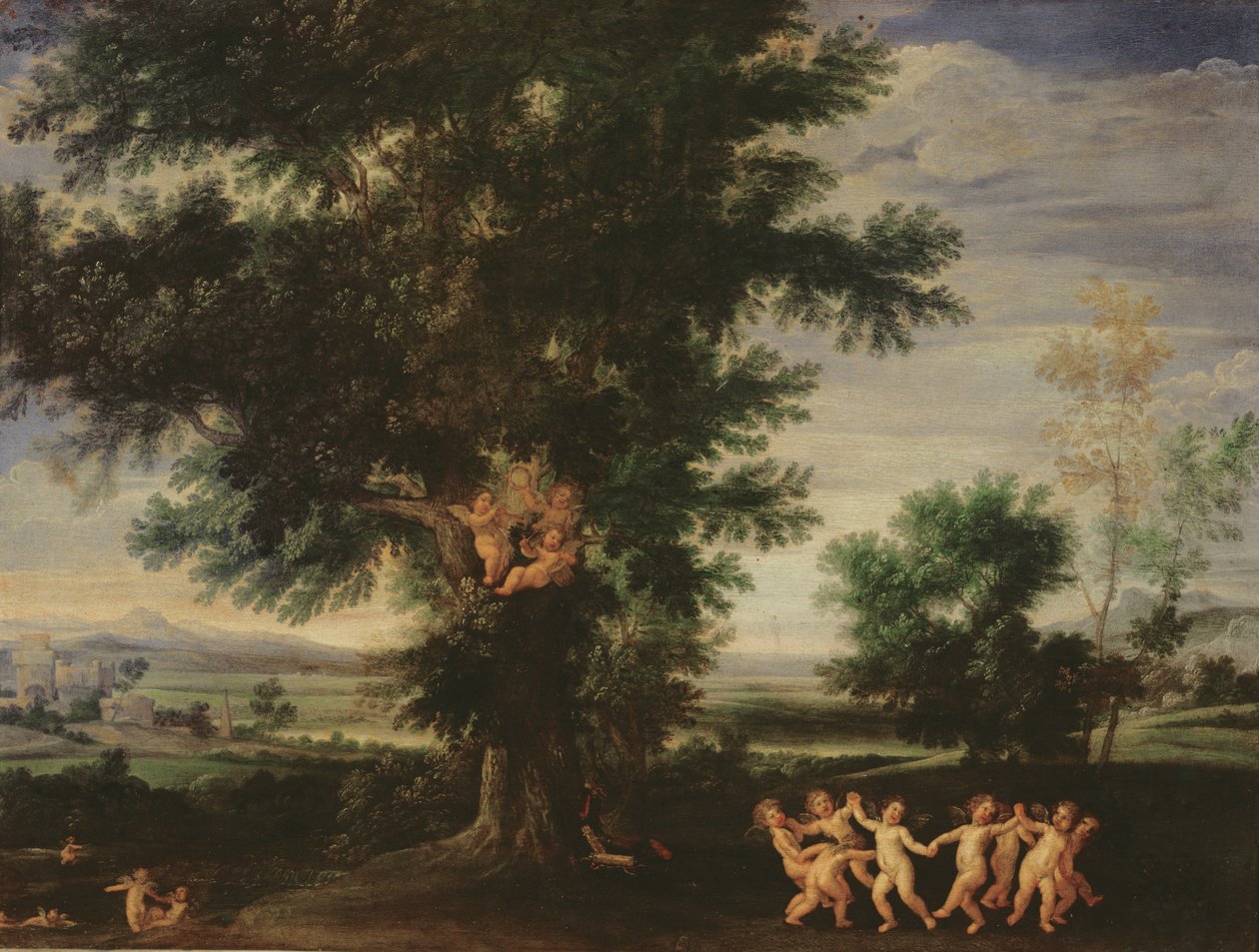 Cupids dans, ca. 1630 av Francesco Albani