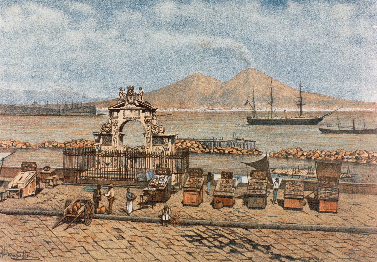 Santa Lucia-stranden, i Napoli av Francesco Aversano