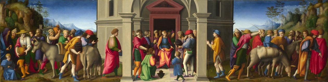 Joseph mottar sine brødre, ca 1515. av Francesco Bacchiacca