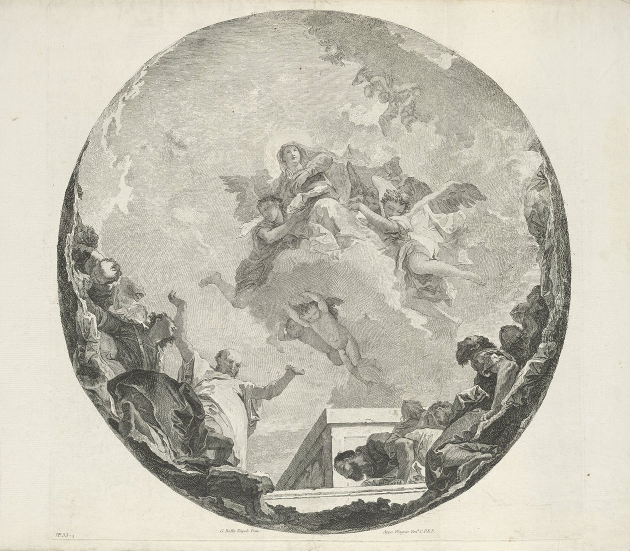 Marias antagelse av Francesco Bartolozzi (attributed to)