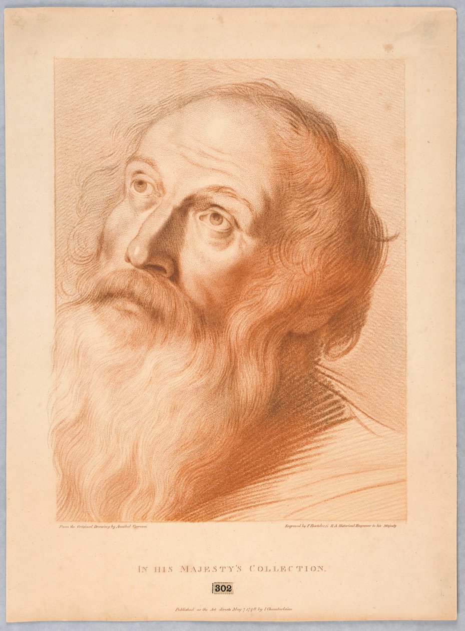 En gammel manns hode av Francesco Bartolozzi