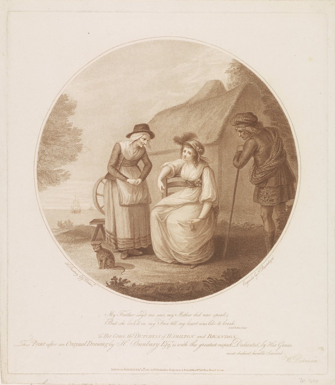 Auld Robin Gray av Francesco Bartolozzi