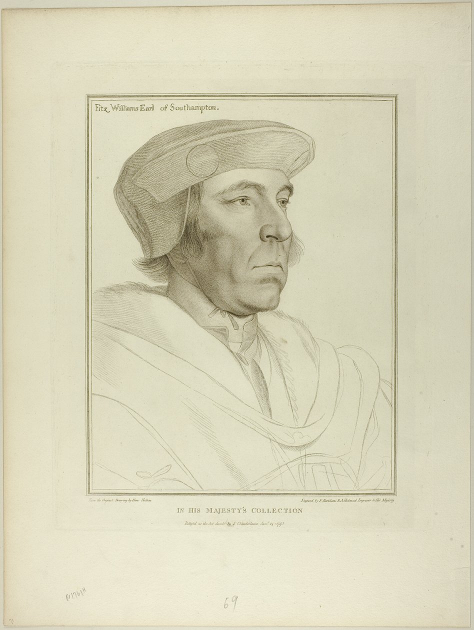Fitz William, jarl av Southampton av Francesco Bartolozzi