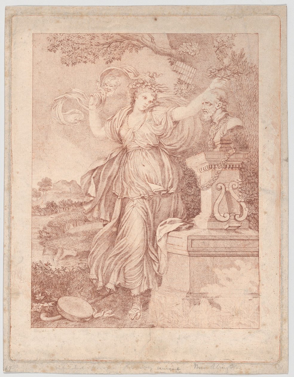 Fru Abington som Thalia, 1783. av Francesco Bartolozzi