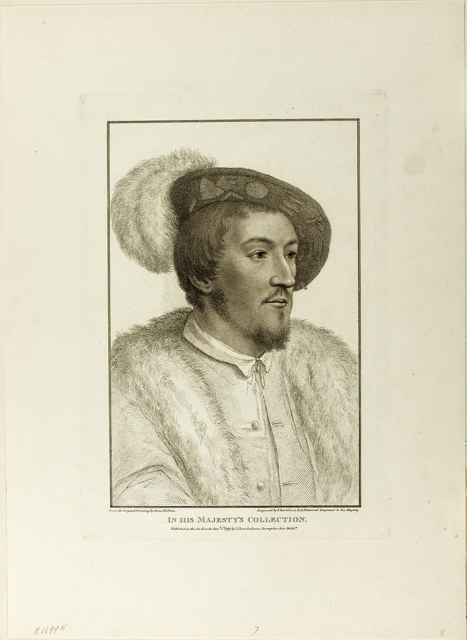 Portrett av en ung mann av Francesco Bartolozzi