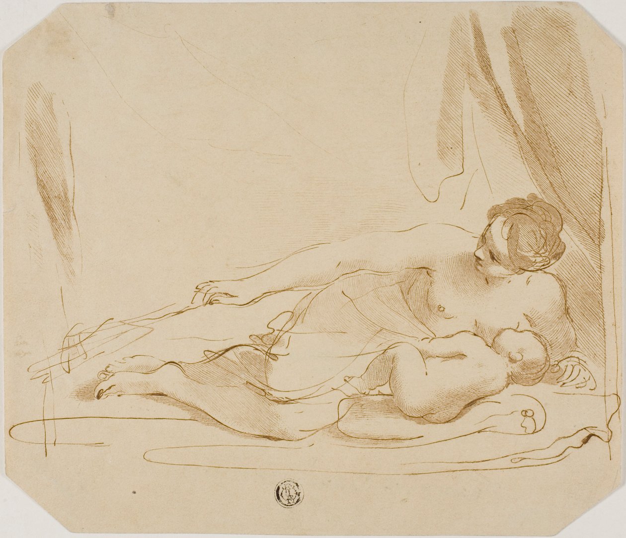 Venus og Amor av Francesco Bartolozzi