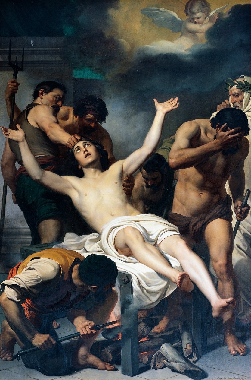 Martyrium av St. Lawrence av Francesco Coghetti