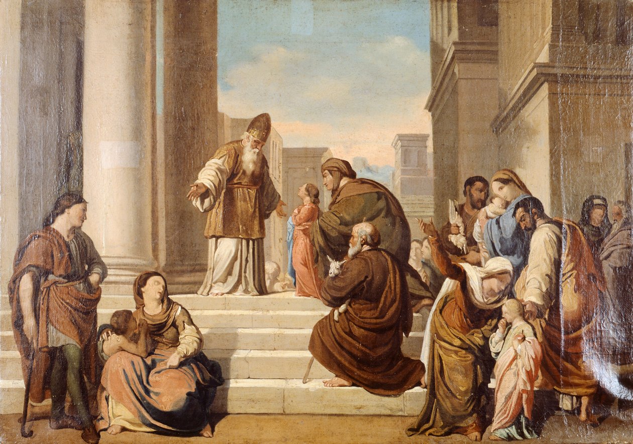 Presentasjon i tempelet, av Francesco Coghetti (1804-1875). av Francesco Coghetti