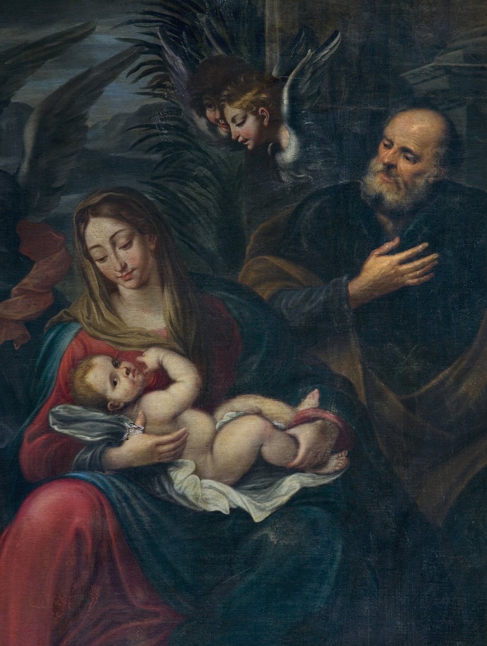 Tilbedelse av hyrdene, detalj av Francesco Fabbrica
