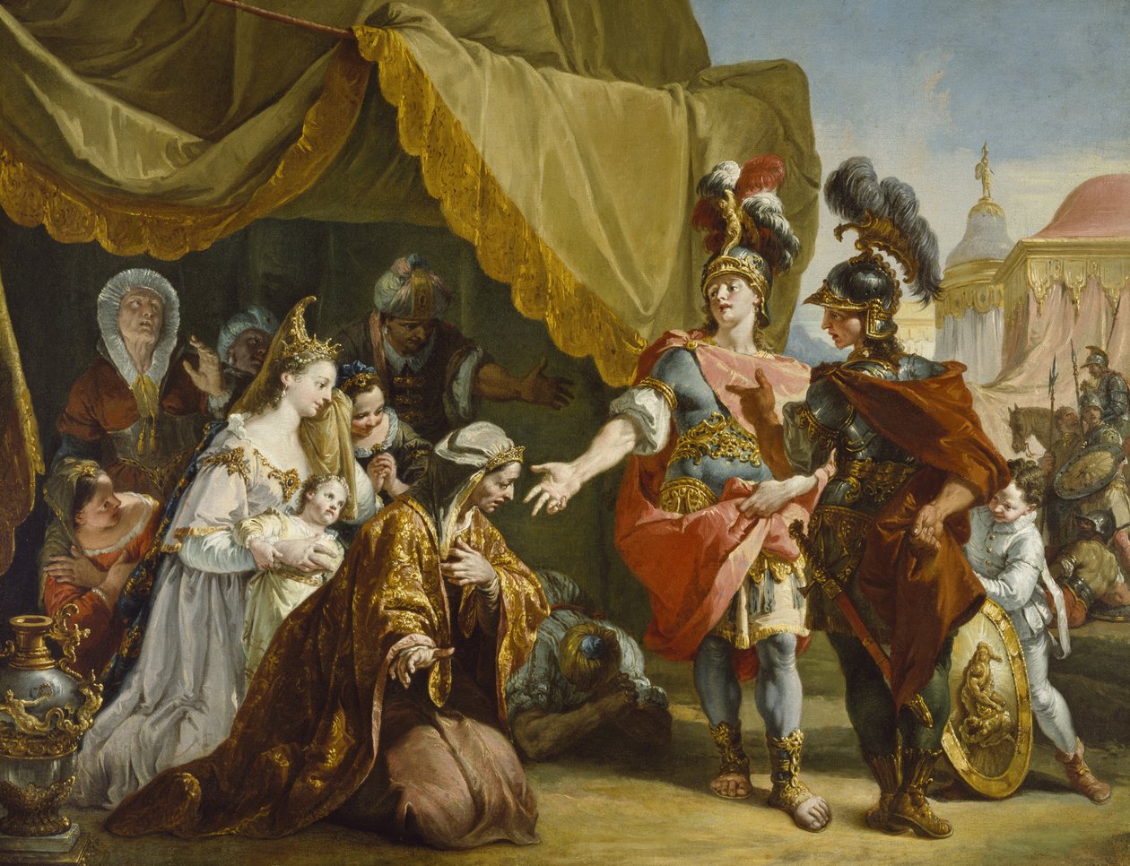 Familie til Darius før Alexander av Francesco Fontebasso