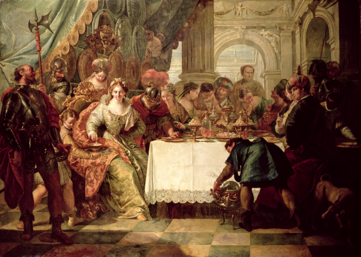 Banketten til Cleopatra av Francesco Fontebasso