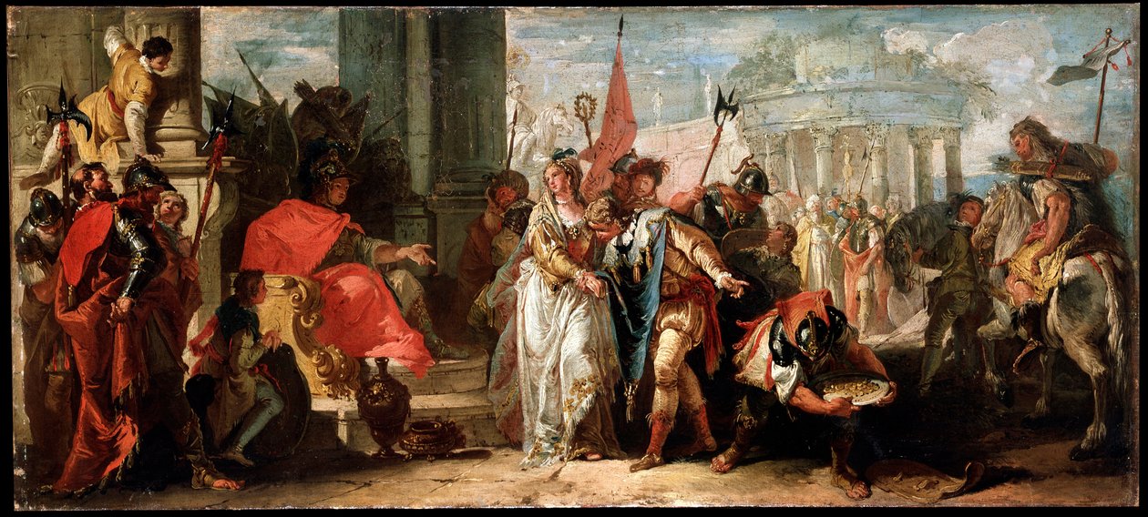Magnanimity of Scipio Africanus, c1727-1769 av Francesco Fontebasso