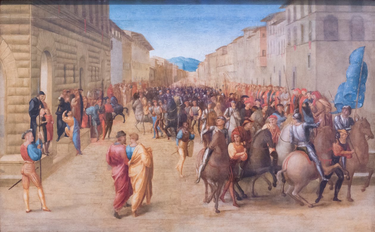 Inngang av Charles VIII til Firenze av Francesco Granacci
