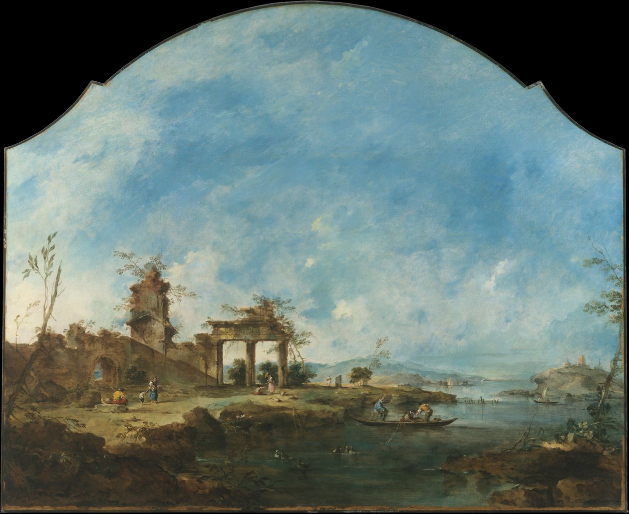 Fantastisk landskap, ca. 1765 av Francesco Guardi