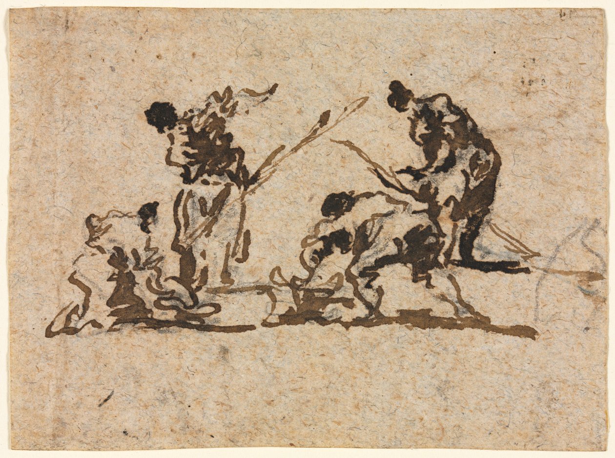 Bønder og fisker arbeider av Francesco Guardi