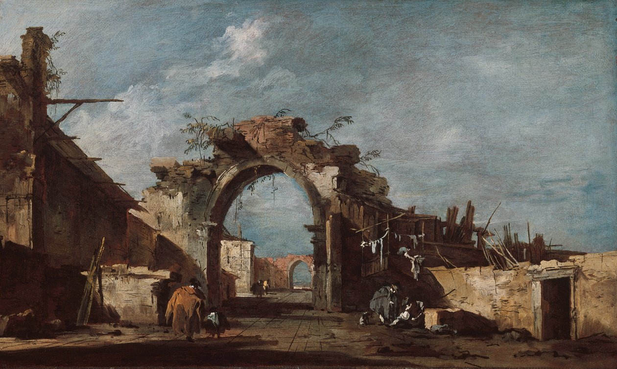 Ruined Archway, 177593. av Francesco Guardi