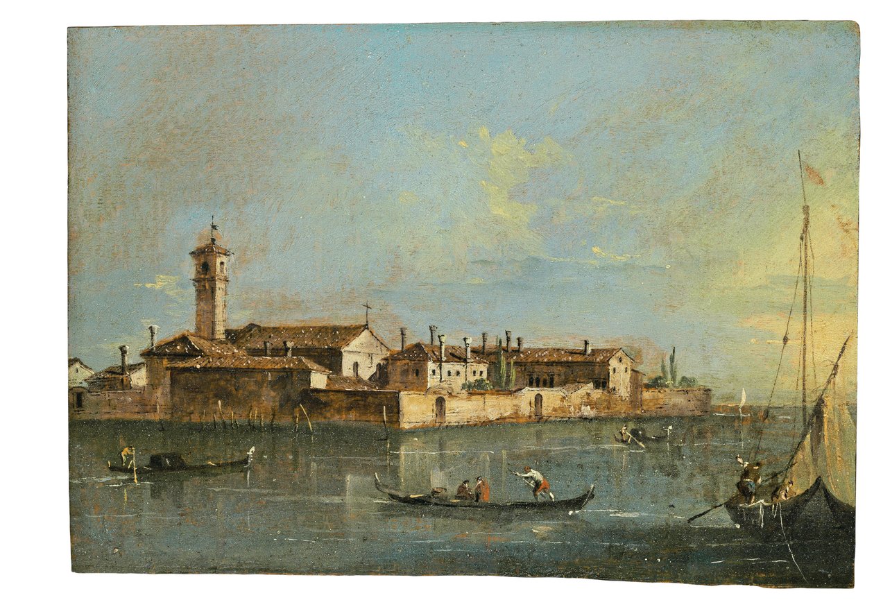 Øya Lazzaretto Vecchio, Venezia av Francesco Guardi