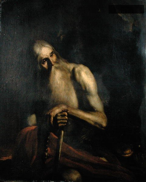 St. Jerome (olje på lerret) av Francesco Guarino