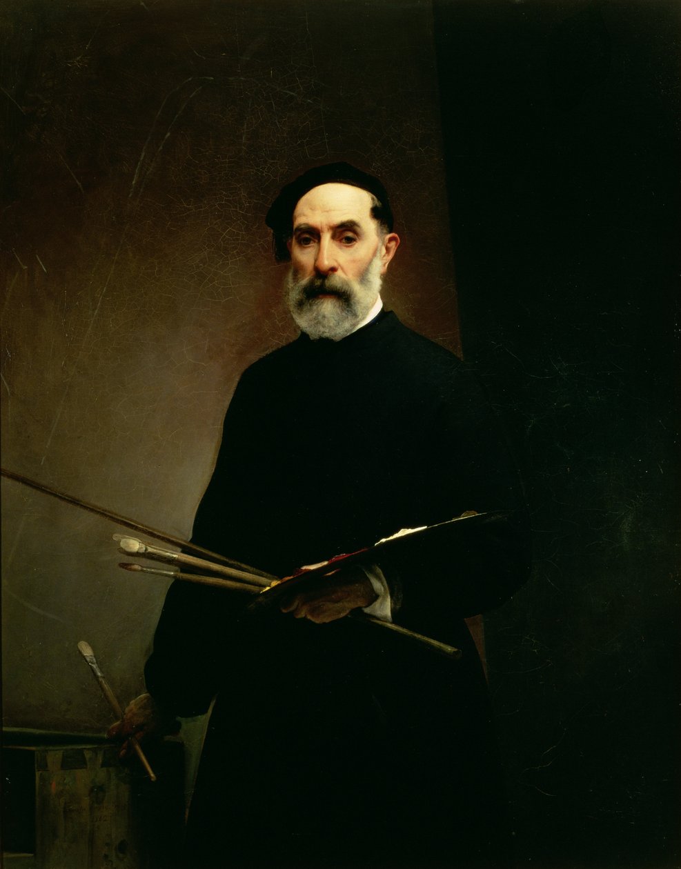 Selvportrett, ca. 1860-62 av Francesco Hayez