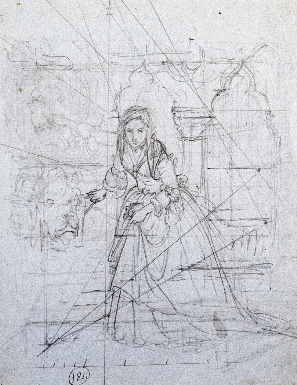 Studie for hemmelig anklage av Francesco Hayez