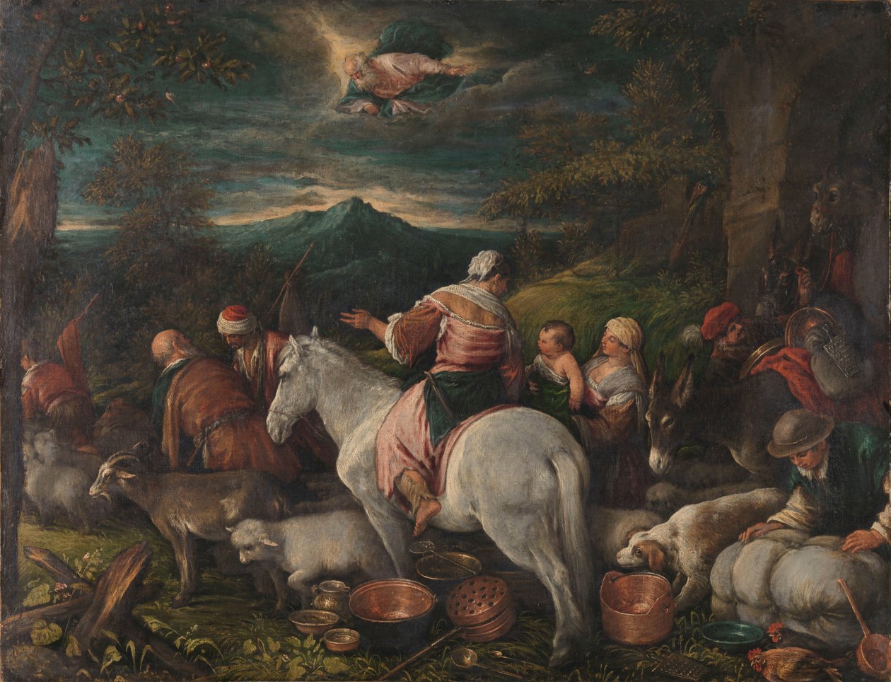 Abraham forlater Haran av Francesco II Bassano (attributed to)