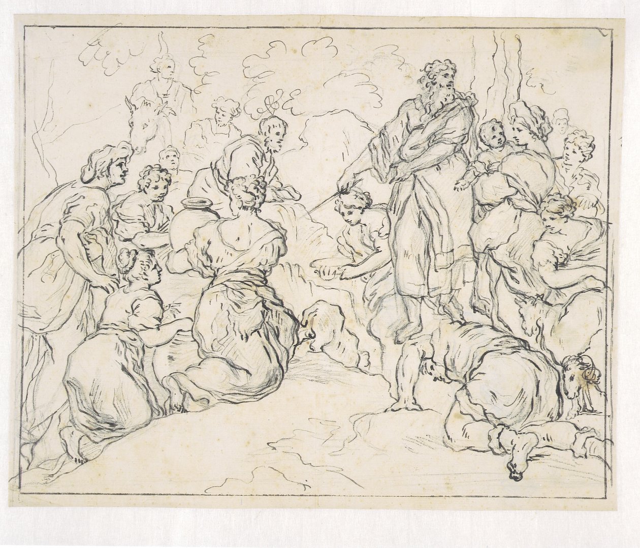 Moses slår på steinen av Francesco La Marra