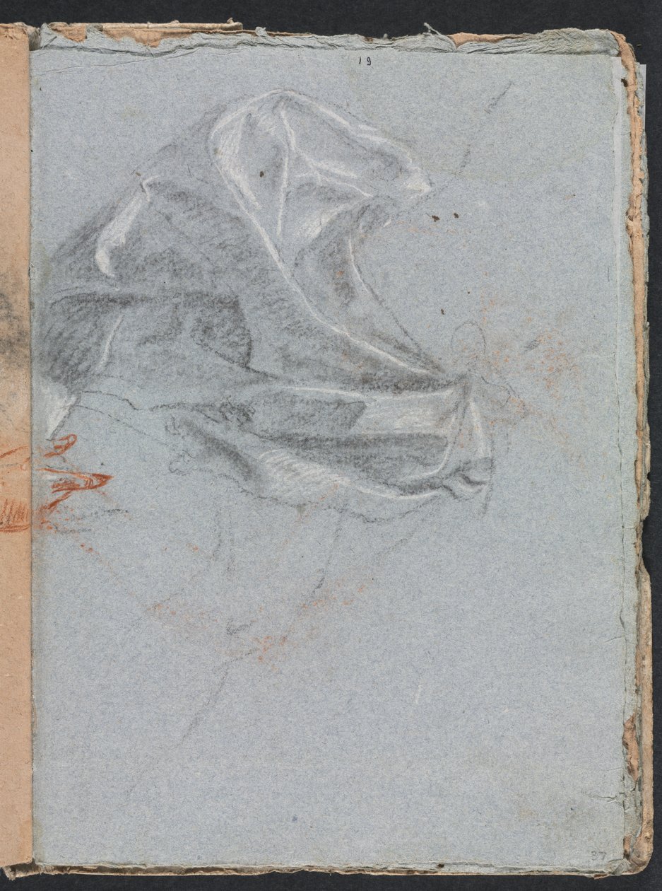 Verona Sketchbook: Draperistudie (side 37) av Francesco Lorenzi