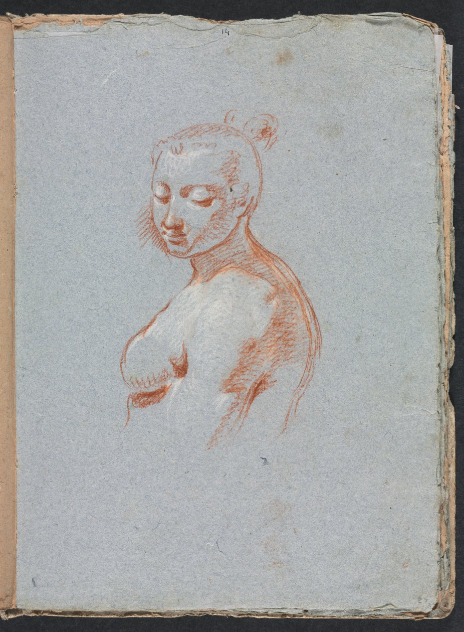 Verona Sketchbook: Naken kvinne (side 27) av Francesco Lorenzi