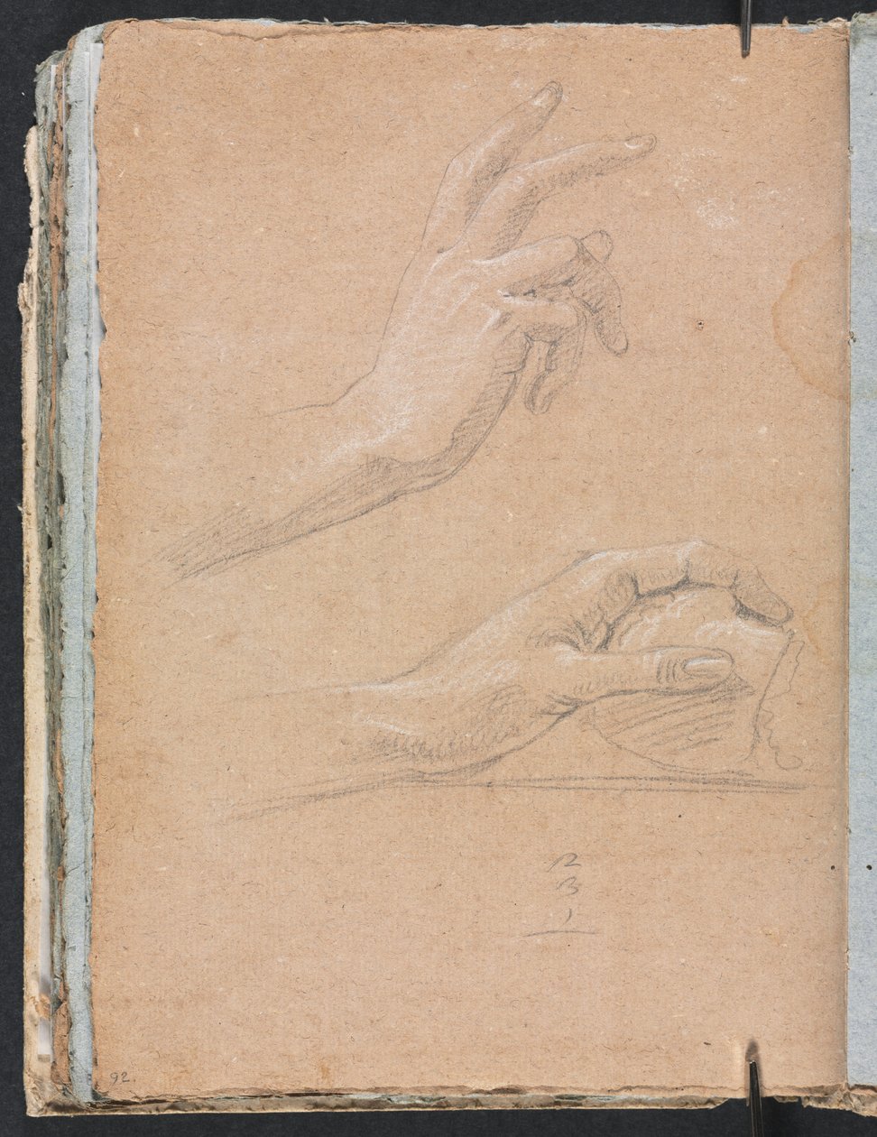 Verona Sketchbook: Hands side 92, 1760. av Francesco Lorenzi