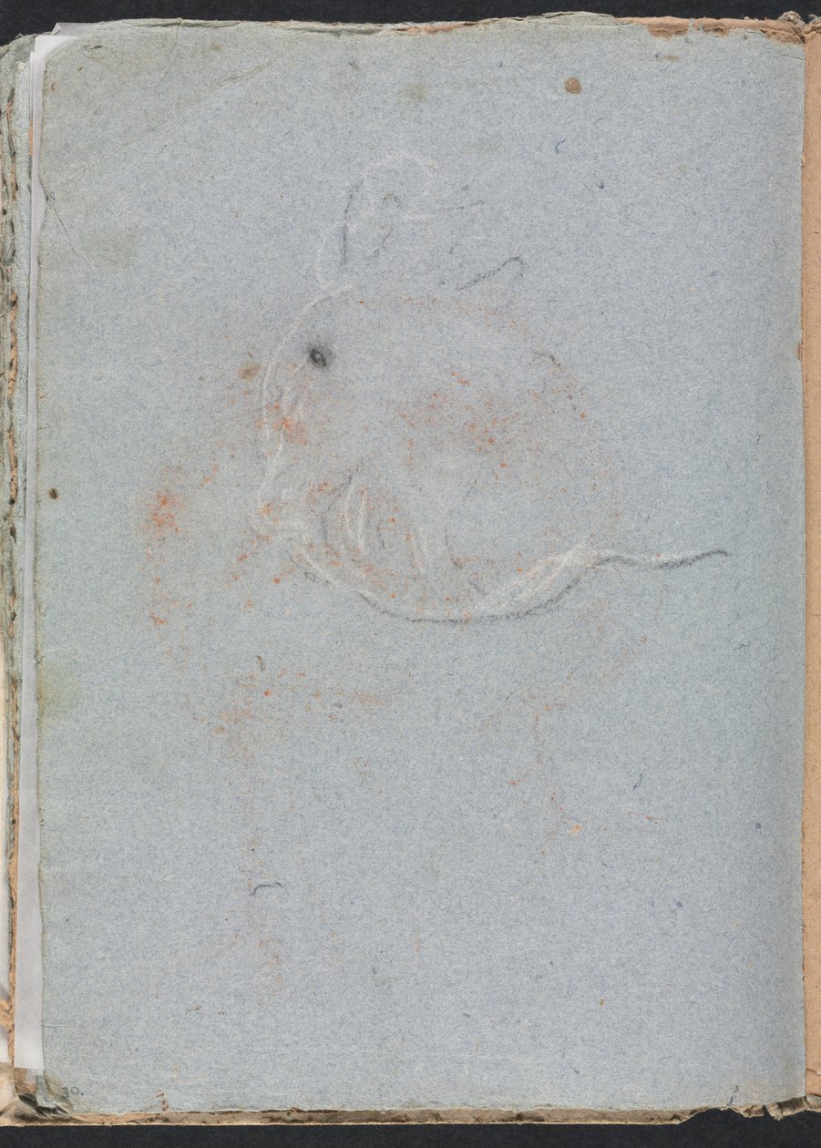 Verona Sketchbook: Head page 30, 1760. av Francesco Lorenzi