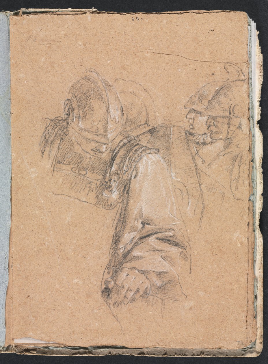 Verona Sketchbook: Soldiers side 73, 1760. av Francesco Lorenzi