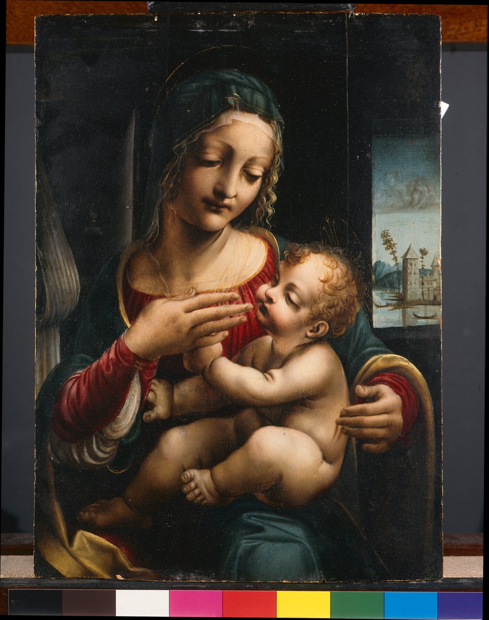 Jomfru og barn, ca. 1490-1500 (olje på panel) av Francesco Napoletano