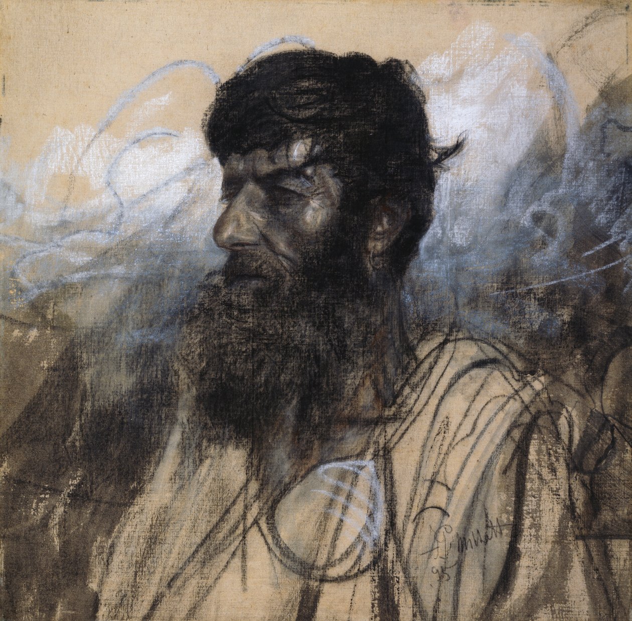 Studie av hode for krøplinger av Francesco Paolo Michetti