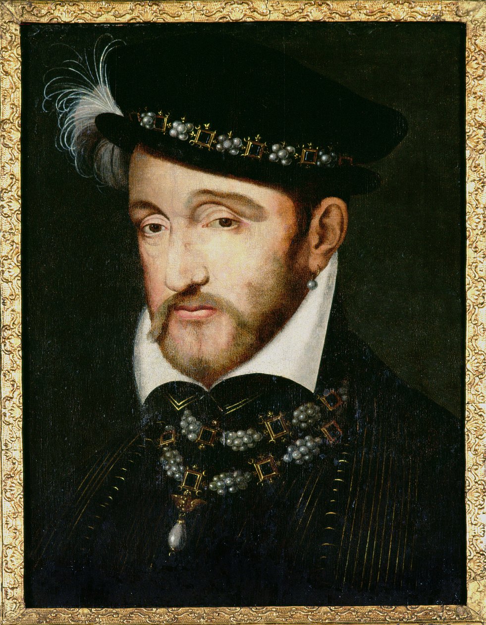 Portrett av Henrik II (1519-59) av Francesco Primaticcio