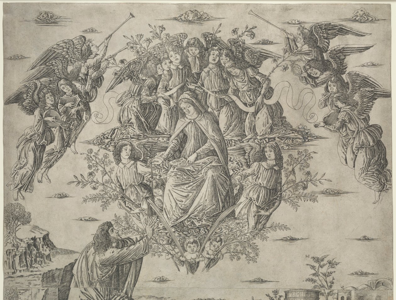 The Assumption of the Virgin, ca. 1495. av Francesco Rosselli