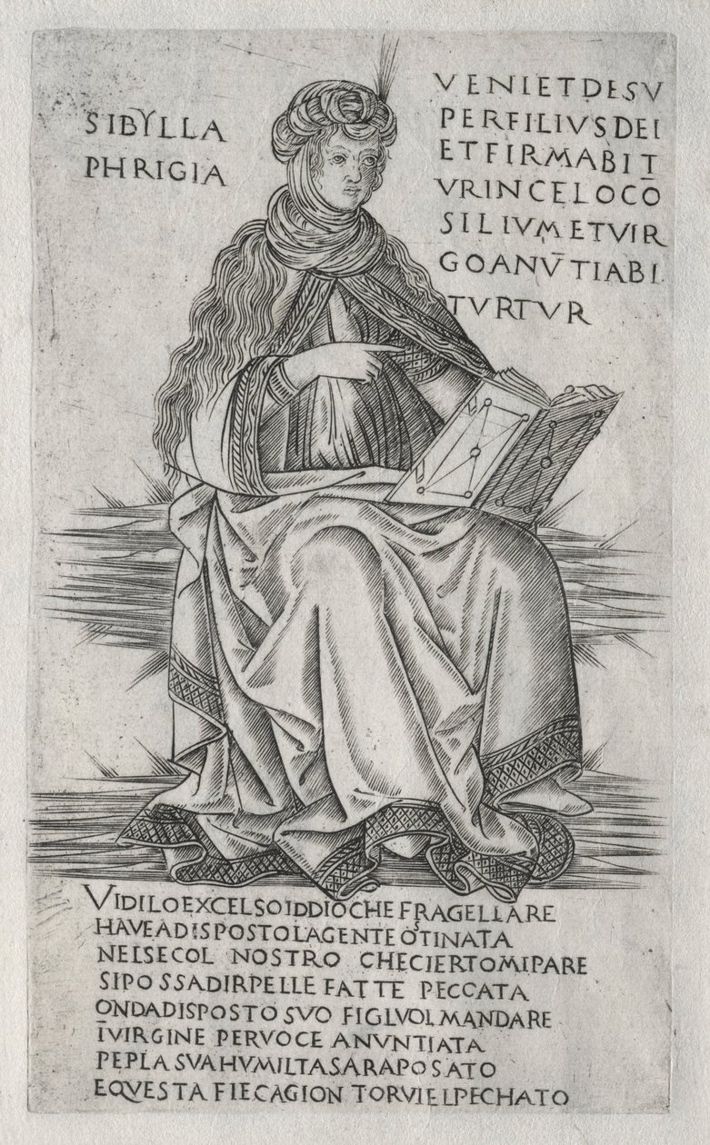 Sibyllene: Den frygiske sibyllen, ca. 1470-1480. av Francesco Rosselli