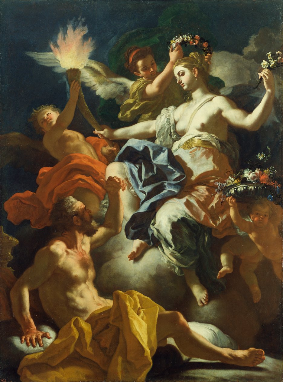 Aurora tar avskjed med Tithonus, 1704 av Francesco Solimena