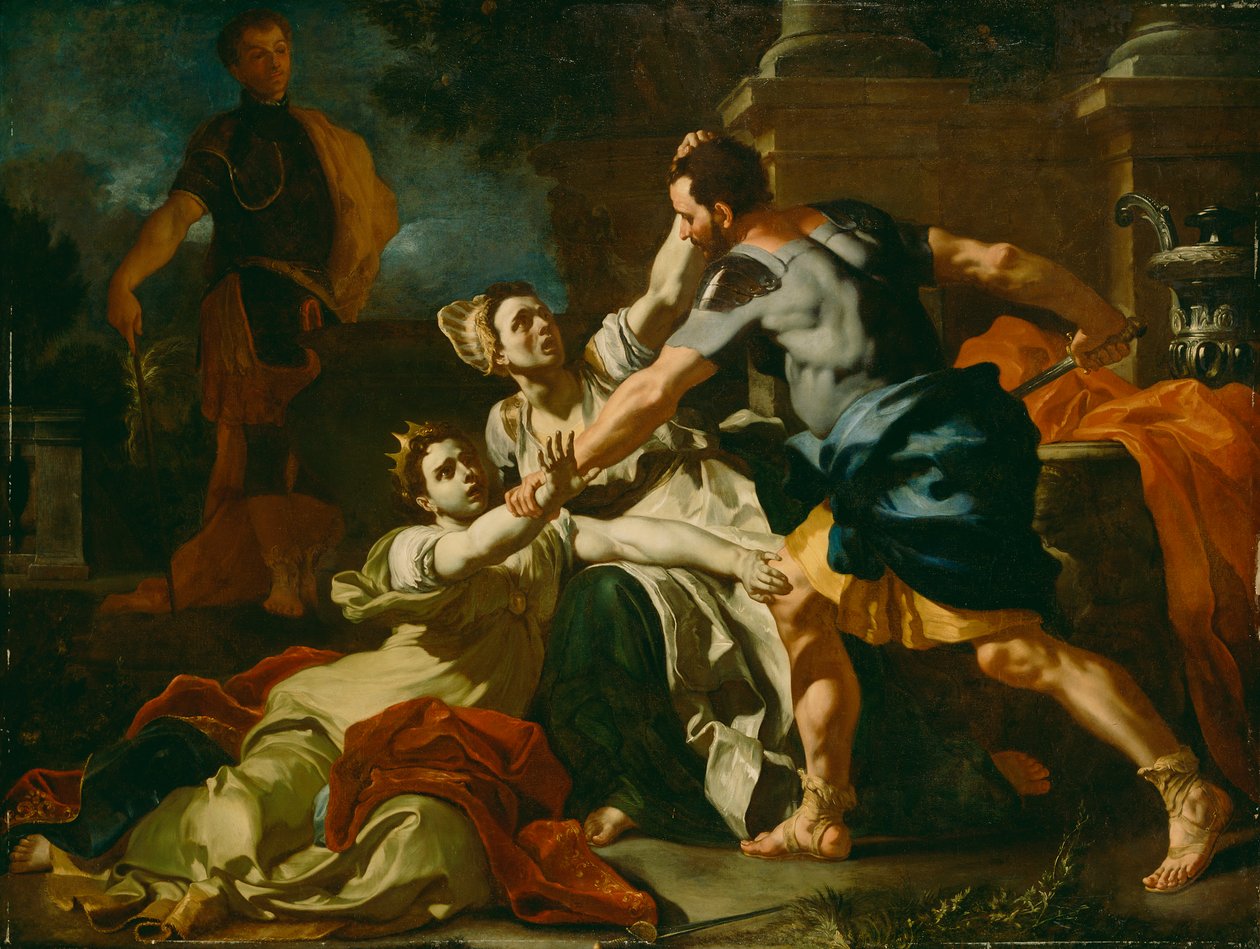 Messalinas død, ca. 1704-12 av Francesco Solimena