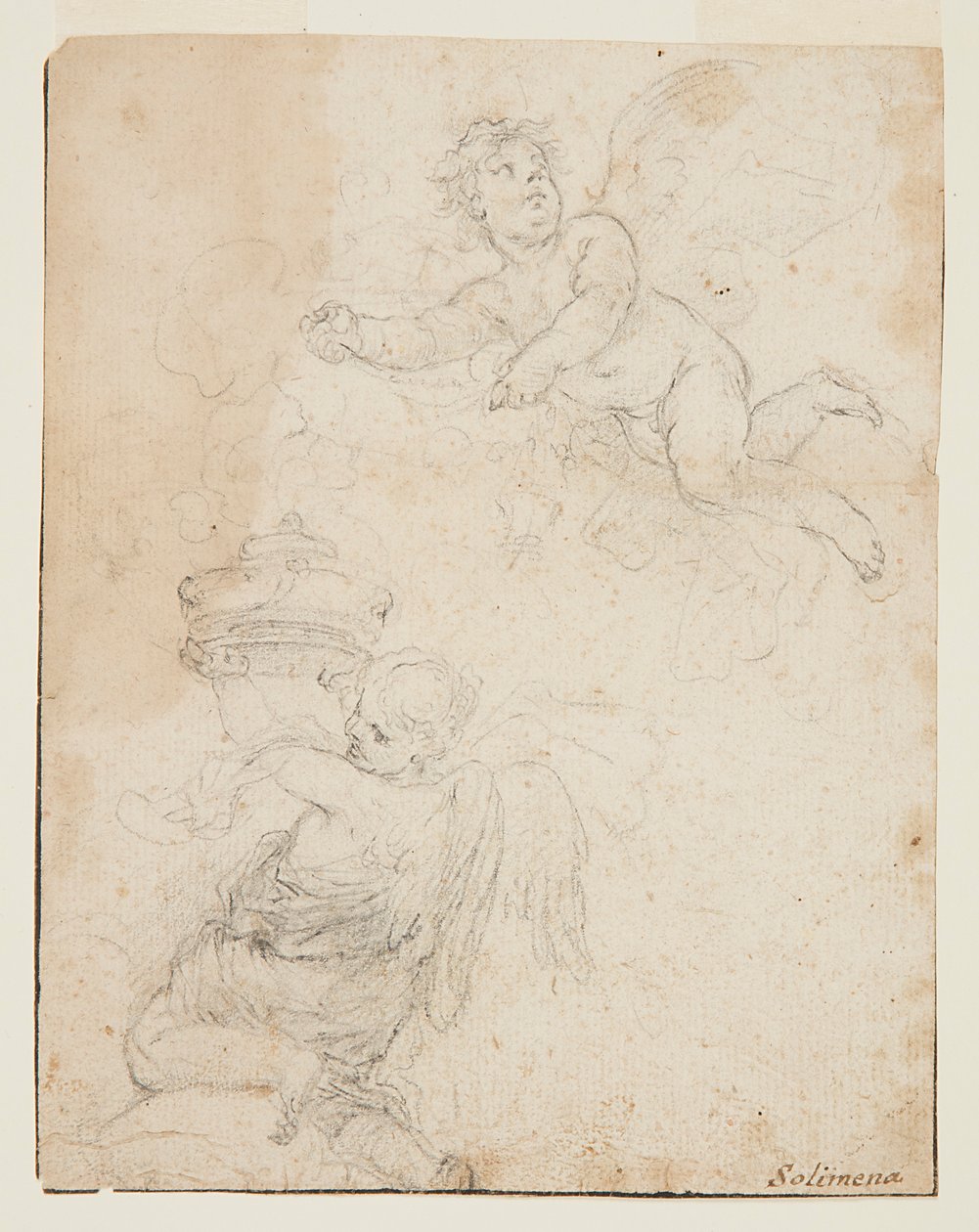 Studie av Two Putti av Francesco Solimena