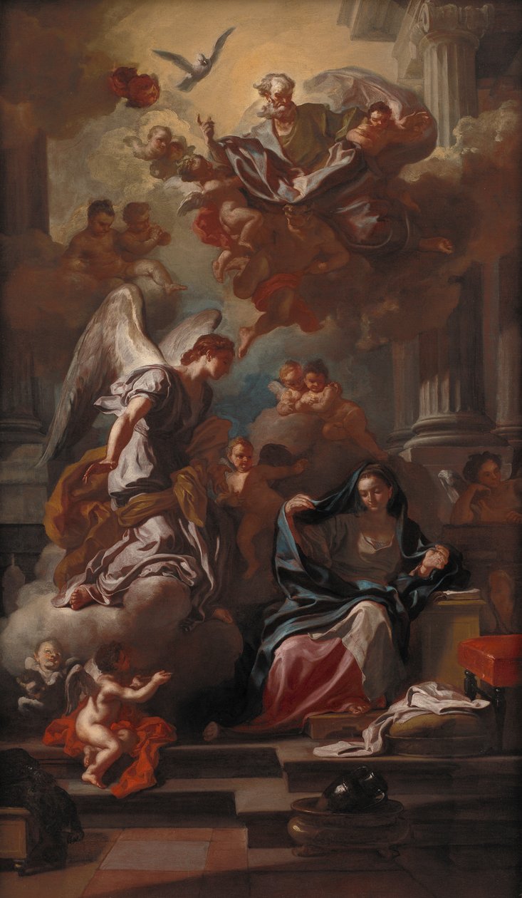 Bebudelsen, etter 1733 (olje på lerret) av Francesco Solimena