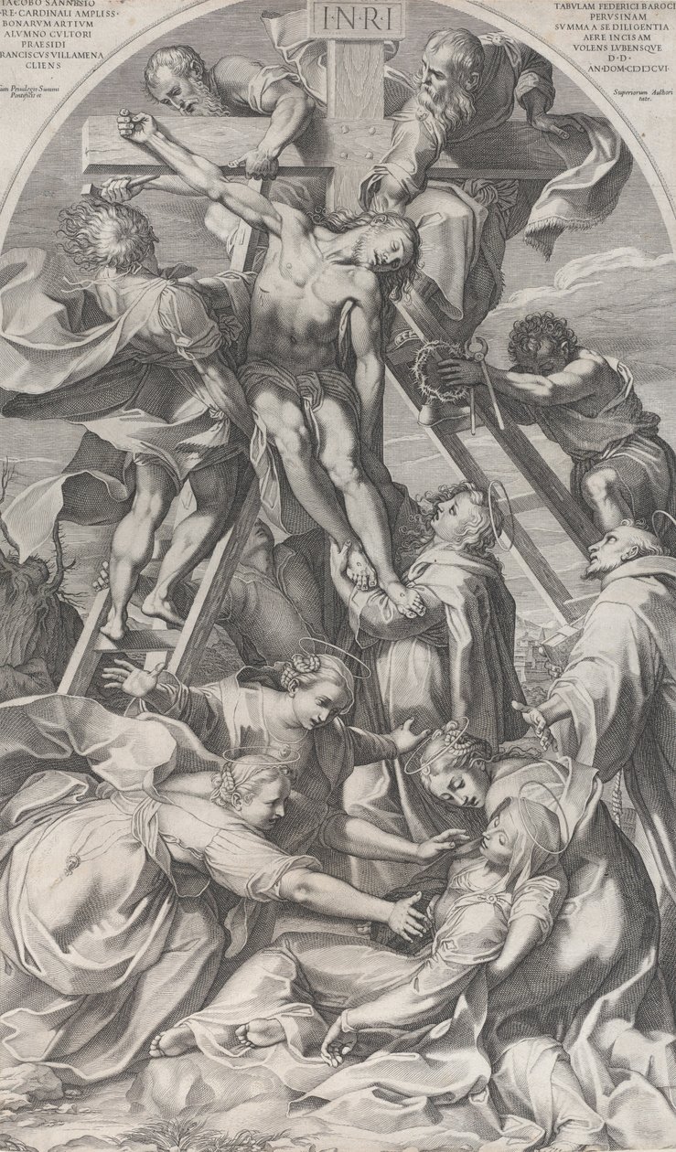 Nedstigningen fra korset, 1606. av Francesco Villamena