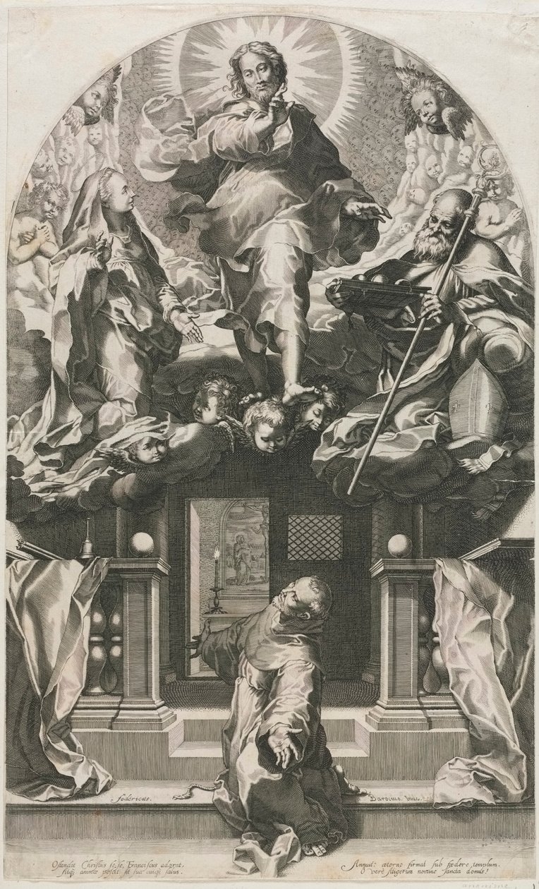 Ekstasen til St. Frans. av Francesco Villamena