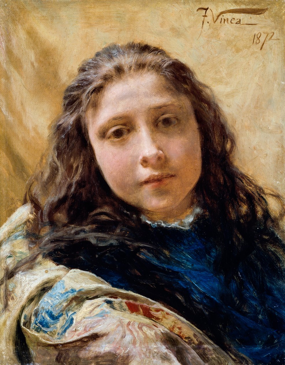 Portrett av ung jente av Francesco Vinea