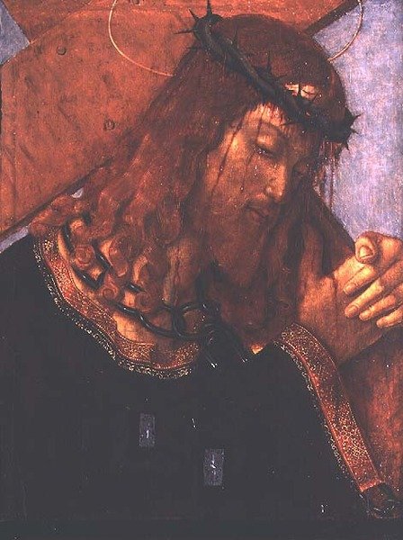 Kristus bærer korset (panel) av Francesco Zaganelli di Bosio
