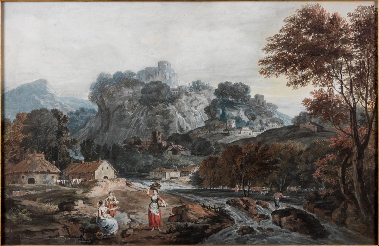 Landskap, ca 1760-1770 (Akvarell på papir) av Francesco Zuccarelli