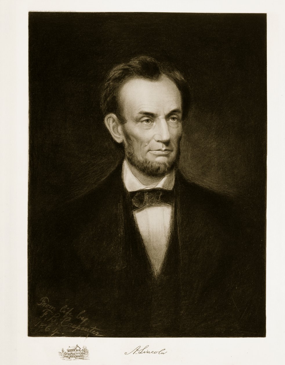 Abraham Lincoln, 16. president i USA, 1864, pub. 1901 (fotogravyr) av Francis Bicknell Carpenter
